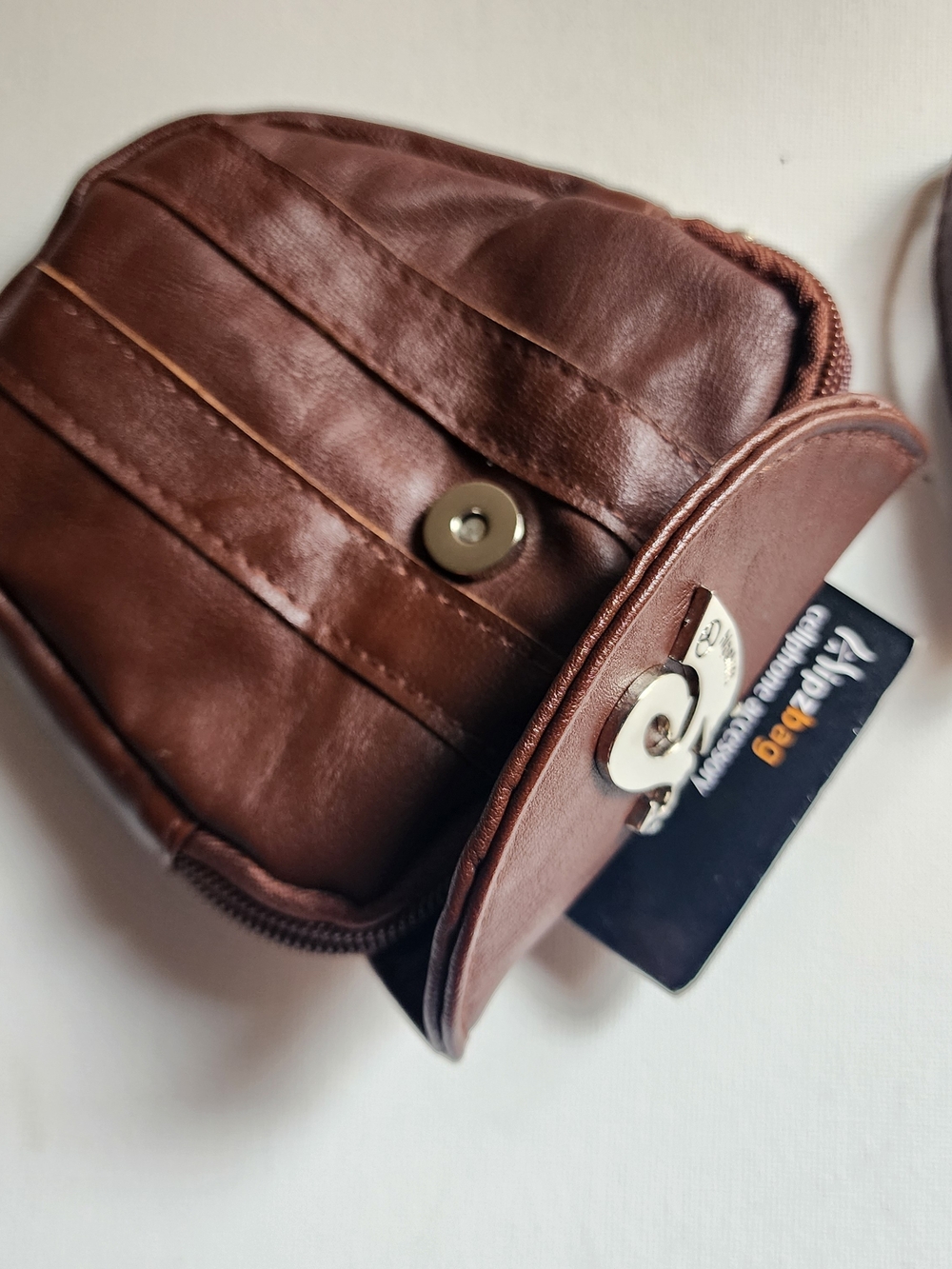 NWT Brown Vegan Leather Hip Purse / Pouch